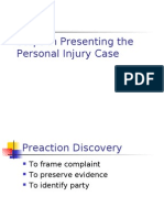 Steps in Presenting The Personal Injury Case