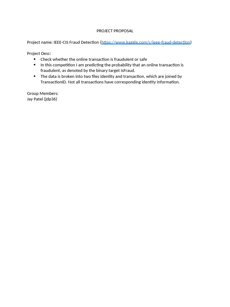 Project Proposal | PDF