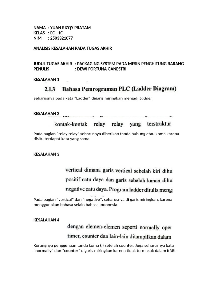 Tugas Analisis Tugas Akhir | PDF
