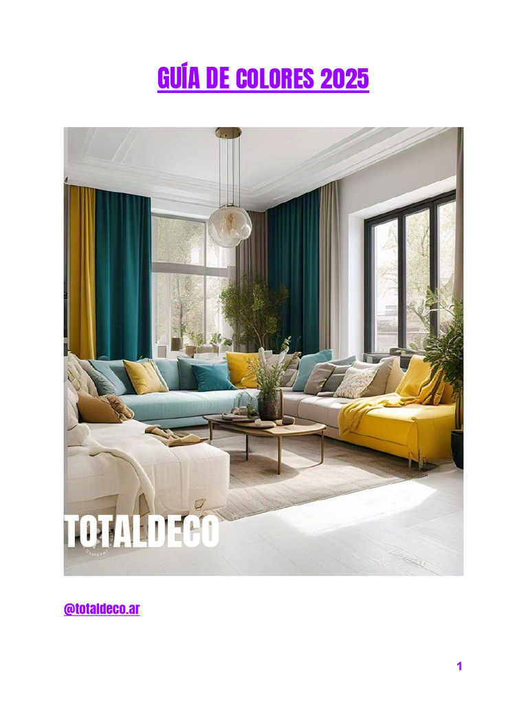 Guía de Colores Del Año 2025- Totaldeco | PDF