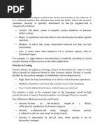 Understanding Severity and Priority in QA | PDF | Software Bug | Computing