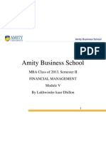 Amity Business School: MBA Class of 2013, Semester II Financial Management by Lakhwinder Kaur Dhillon