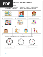 Daily Routine Worksheet for Students | PDF | Lunch