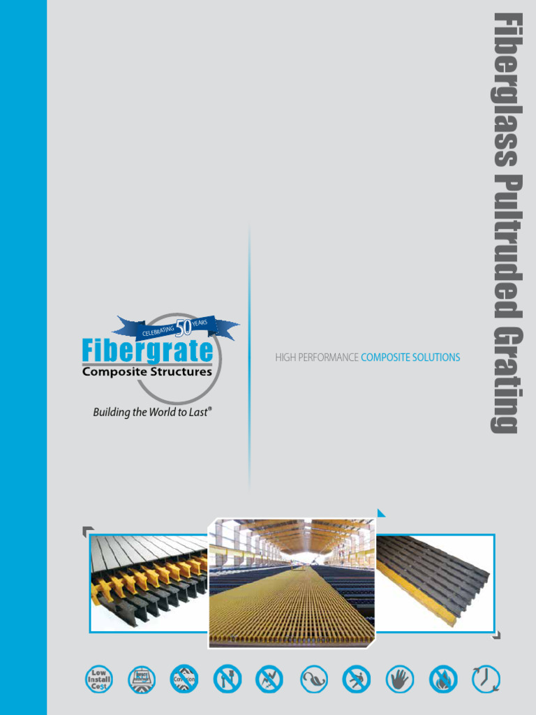 Fibergrate Pultruded Grating Catalog 1 | PDF | Metals | Fiberglass
