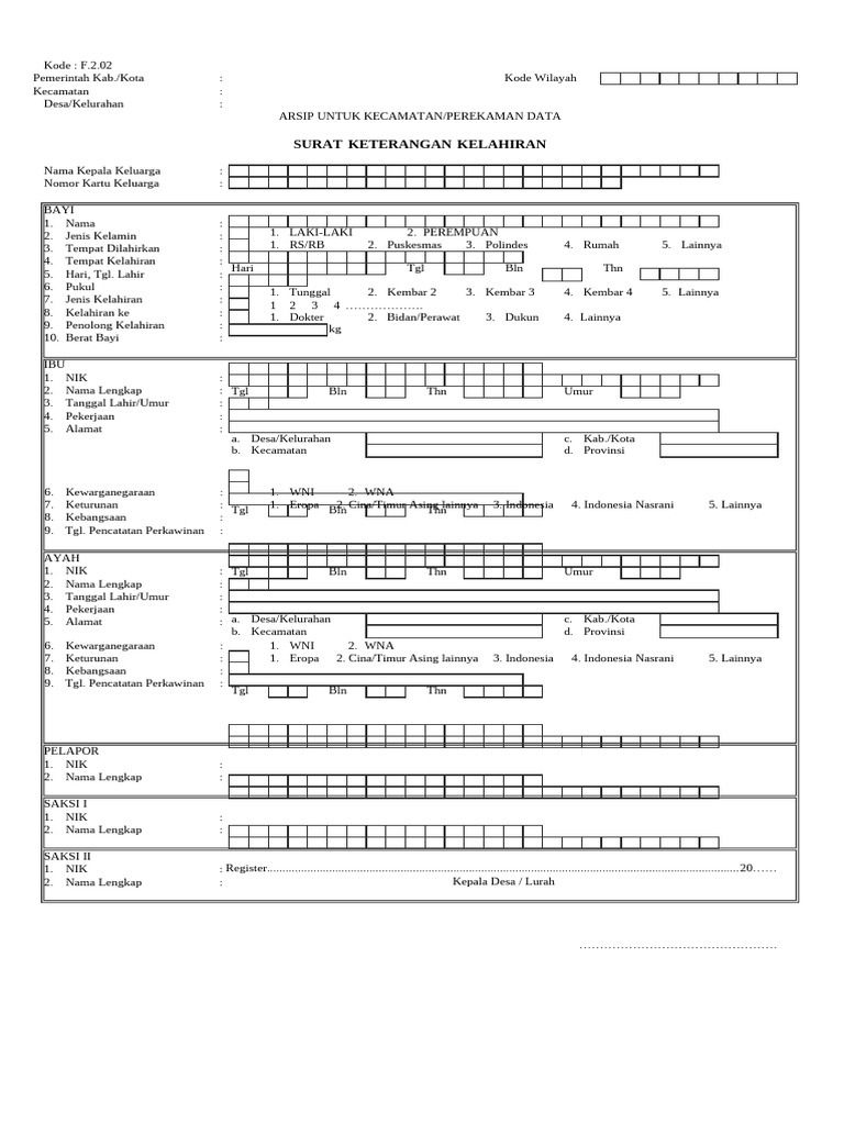 Formulir F.2.02 | PDF