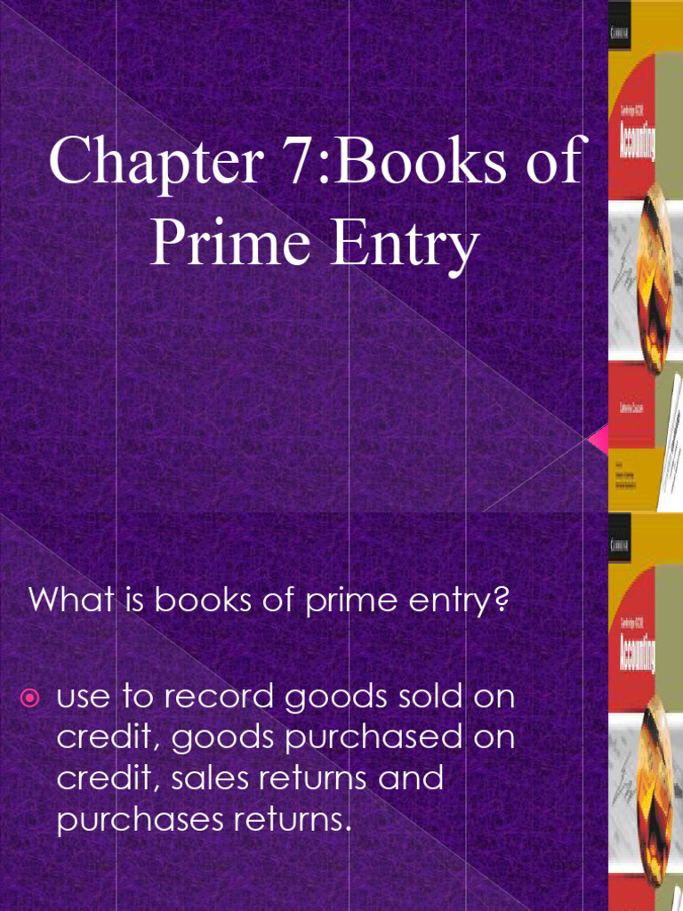Books of Prime Entry | PDF | Debits And Credits | Corporations
