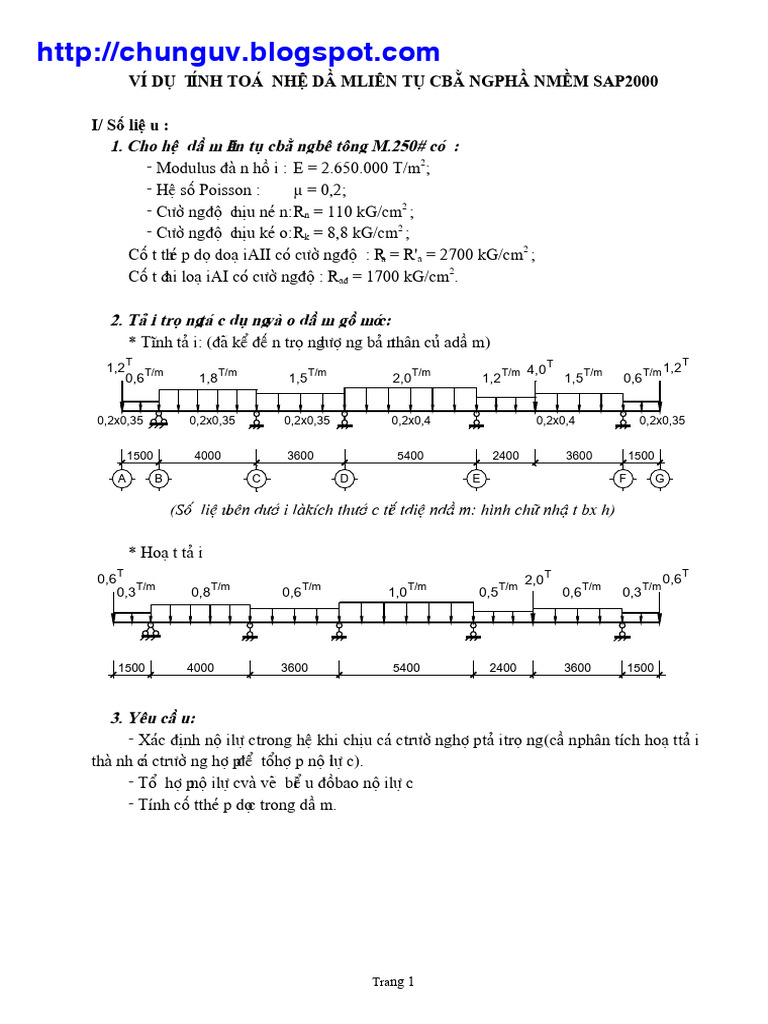 Vi Du Tinh Dam LT Bang Sap2000 v10 | PDF