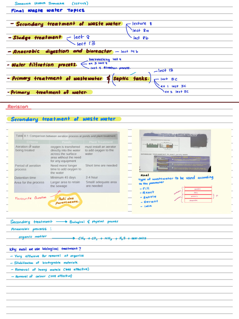 Wastewater Notes Final Prep | PDF