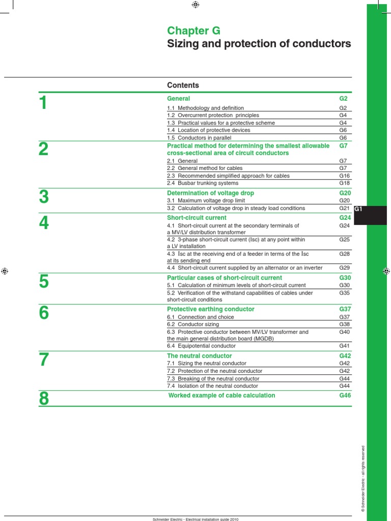 Schneider Electric - Chapter G - Sizing and Protection of