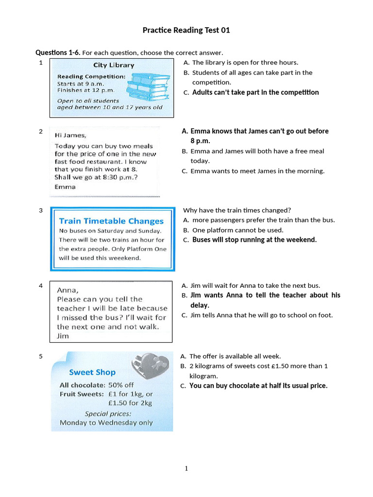 1742439763375 Practice Reading Test 01 CR | PDF | Olympic Games