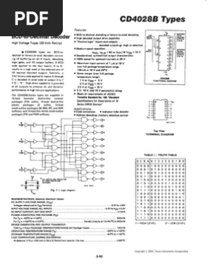IC 4028 Datasheet | PDF | Electronics | Computing And