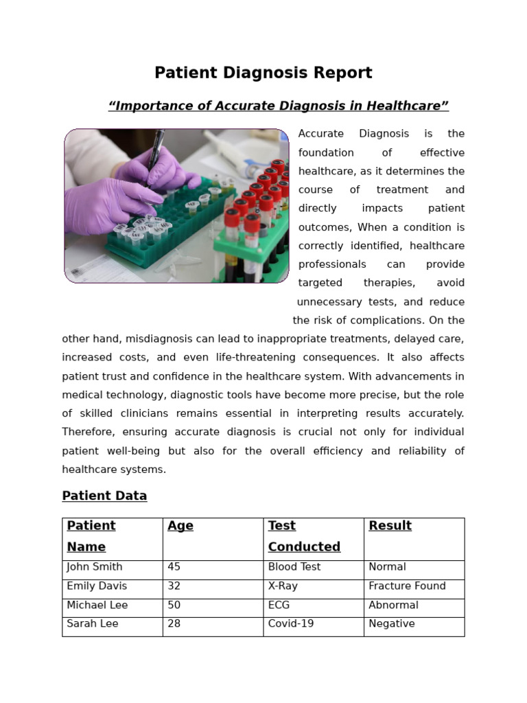 Class Task Day2 - Patient Diagnosis Report | PDF