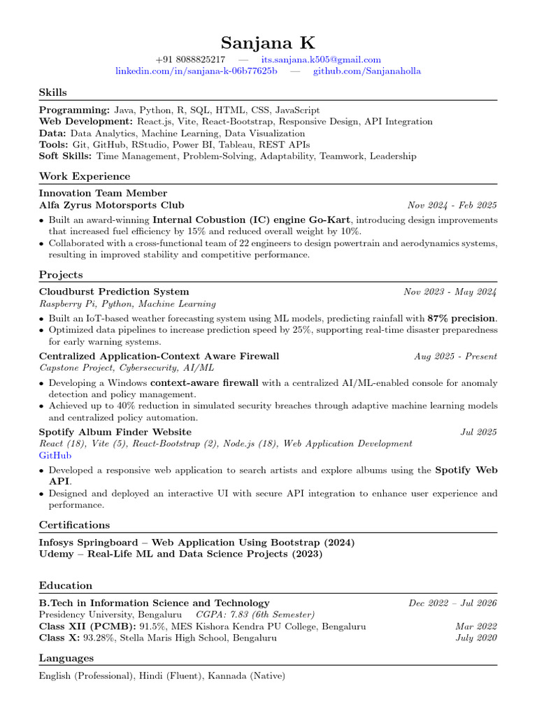 Resume Template by Anubhav | PDF | Computing | Software Engineering