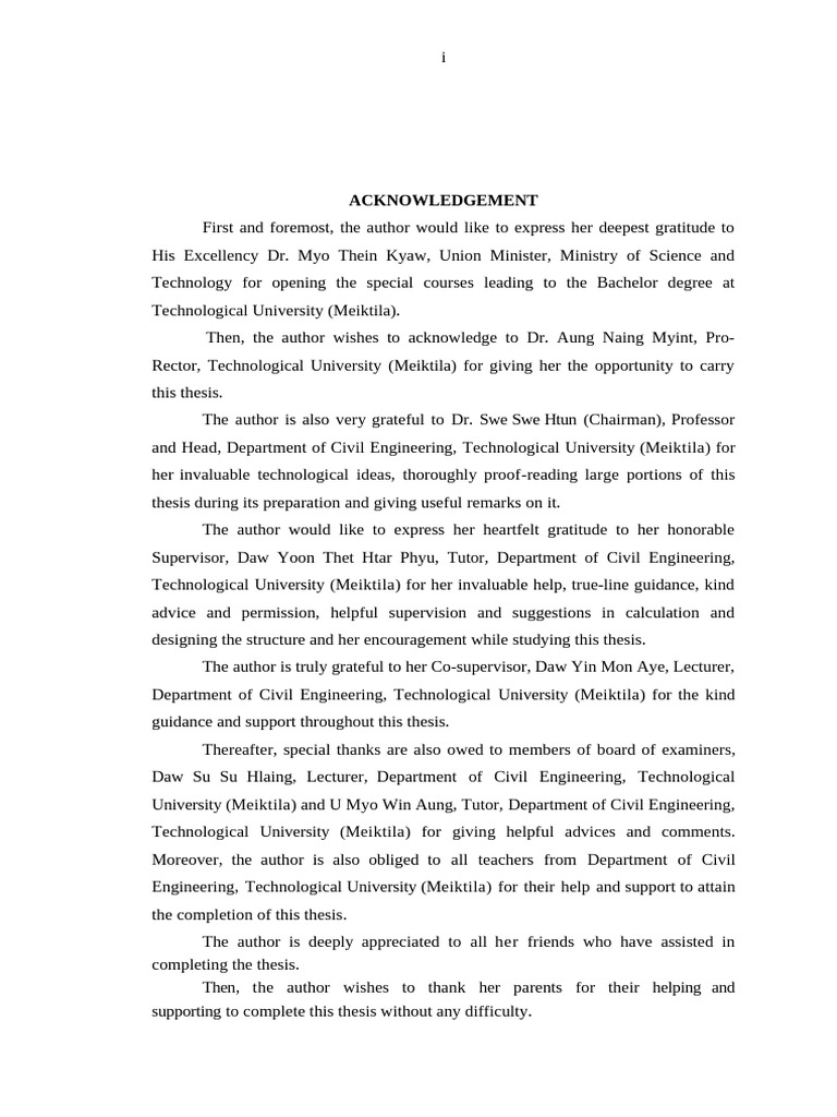 04.Acknowledgement SYN | PDF