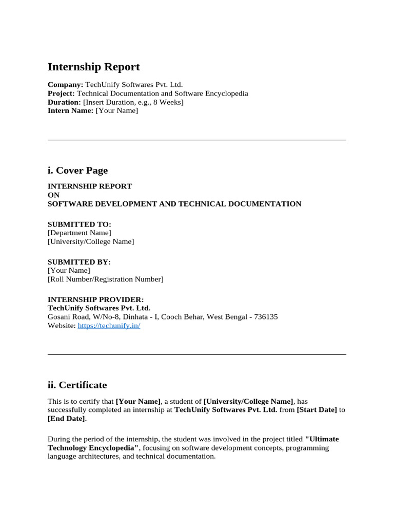 Internship Report | PDF | Java (Programming Language) | Computer ...