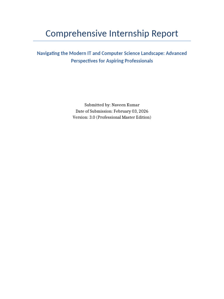 Professional IT CS Report 2026 | PDF | Software Development | Computing