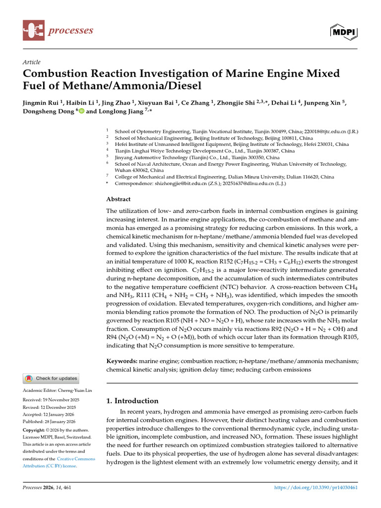 Combustion Reaction Investigation of Marine Engine | PDF | Combustion ...