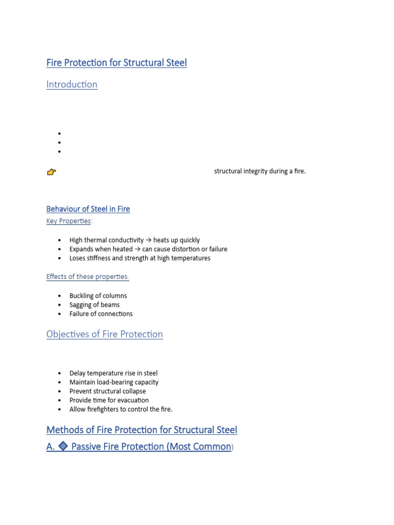 Fire Protection for Structural Steel | PDF