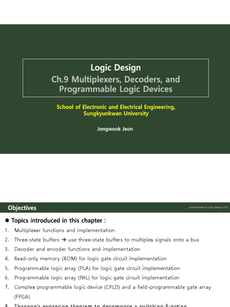 Chapter9 - Logic Circuit Design | PDF | Logic Gate | Field Programmable ...
