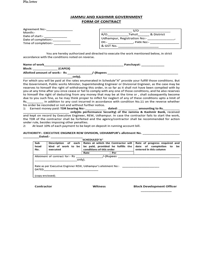 Agreement Capex Format Block | PDF | Justice | Crime & Violence