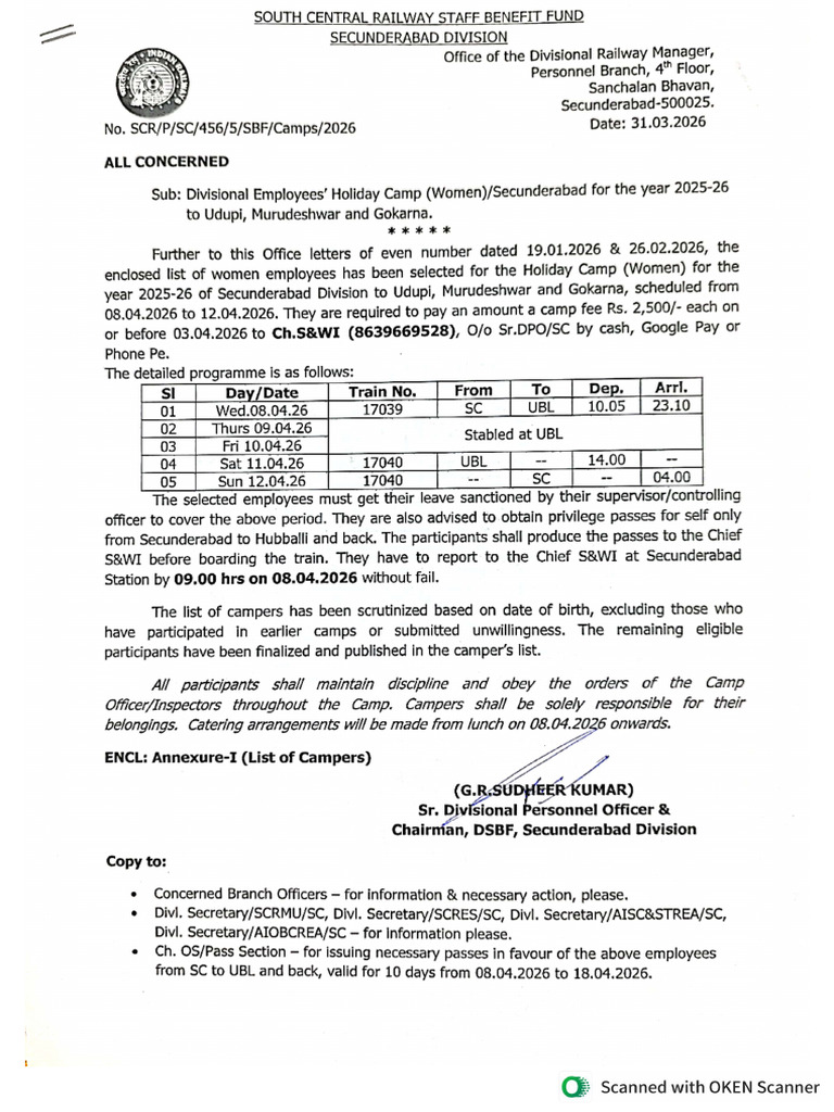 Campers Instruction Letter 2 | PDF