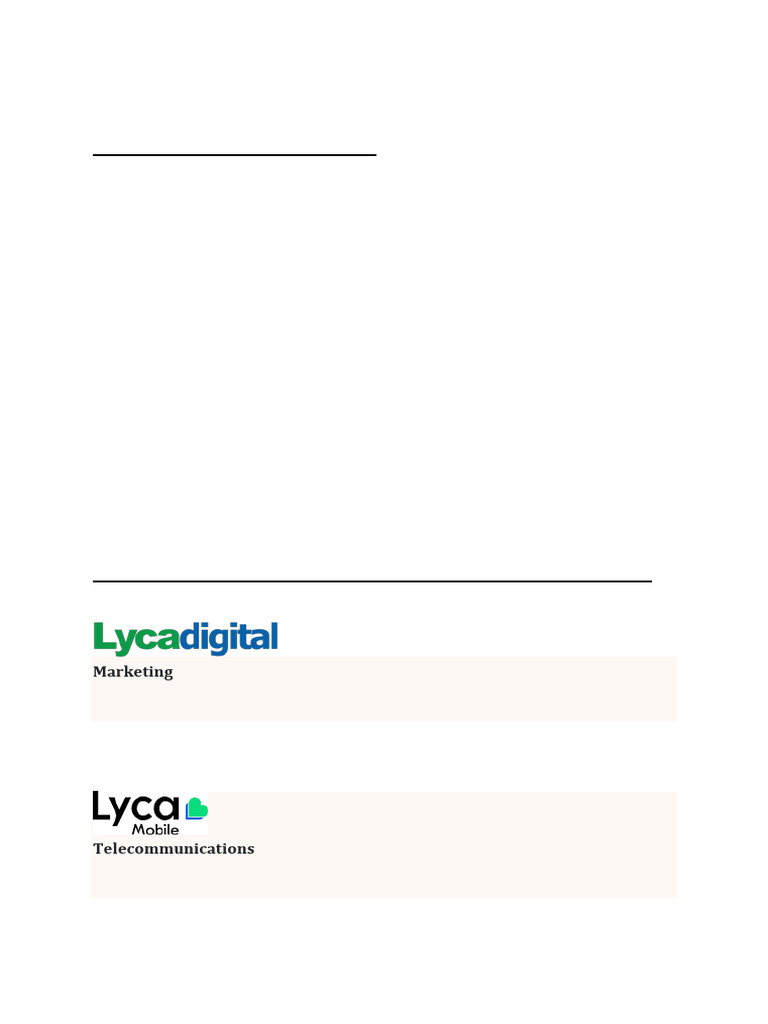 About Lyca Group | PDF
