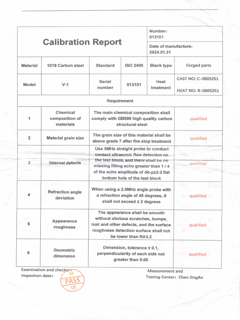Calibration NDT Istrument of Manufactured | PDF