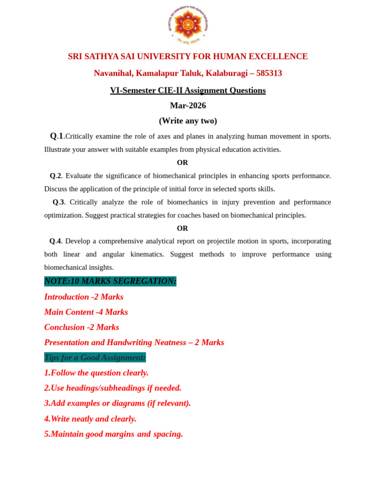 CIE II Assignment 2026 | PDF