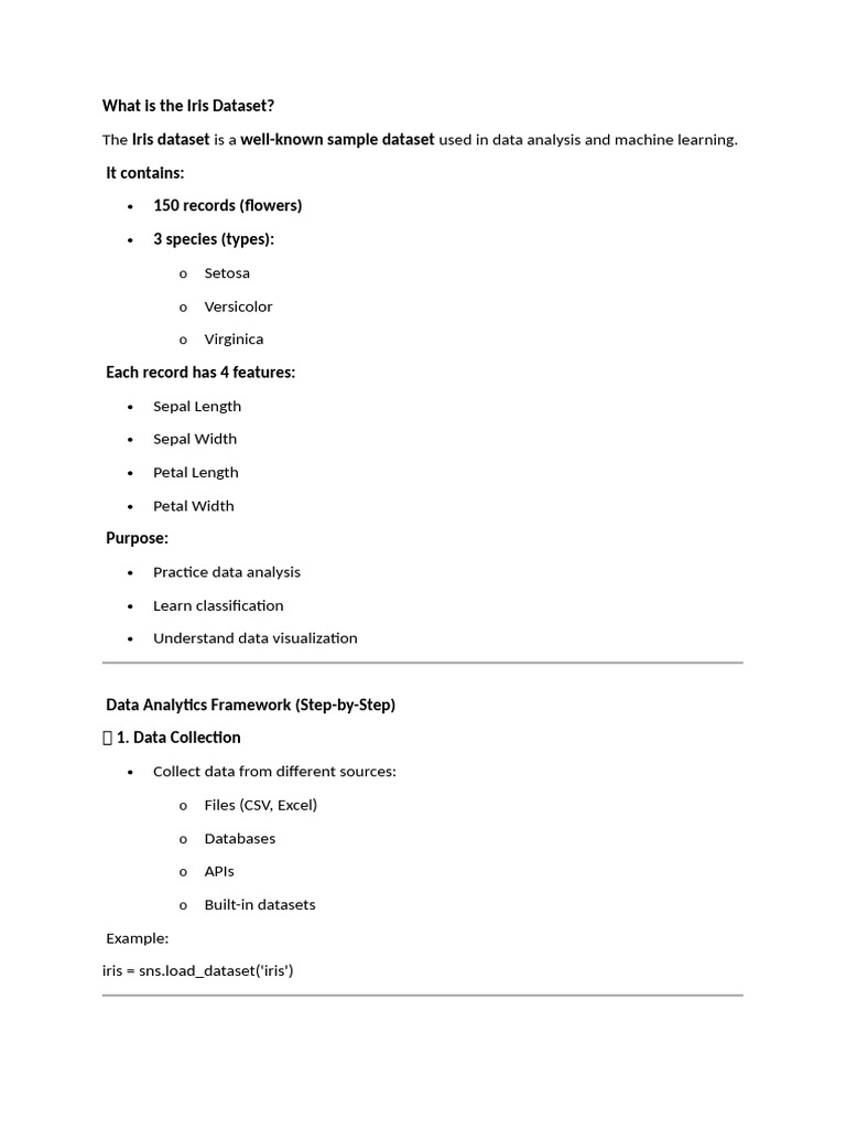 What Is The Iris Dataset | PDF | Data Analysis | Information Retrieval