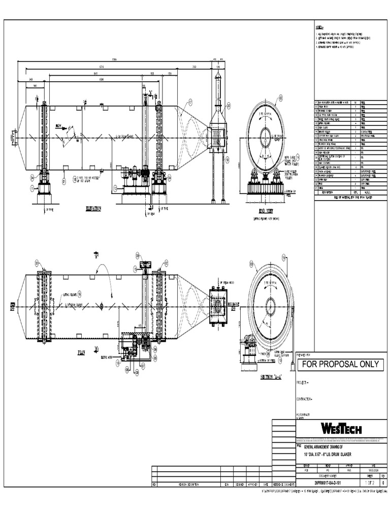 26prmi017 -G-101 Rev-0 (g.a. Dwg.of Drum Slaker) | PDF
