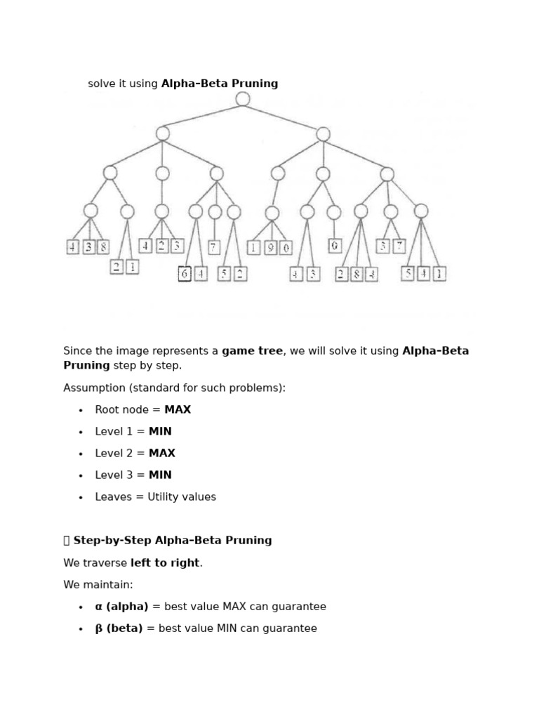 Alpha Beta Pruning | PDF