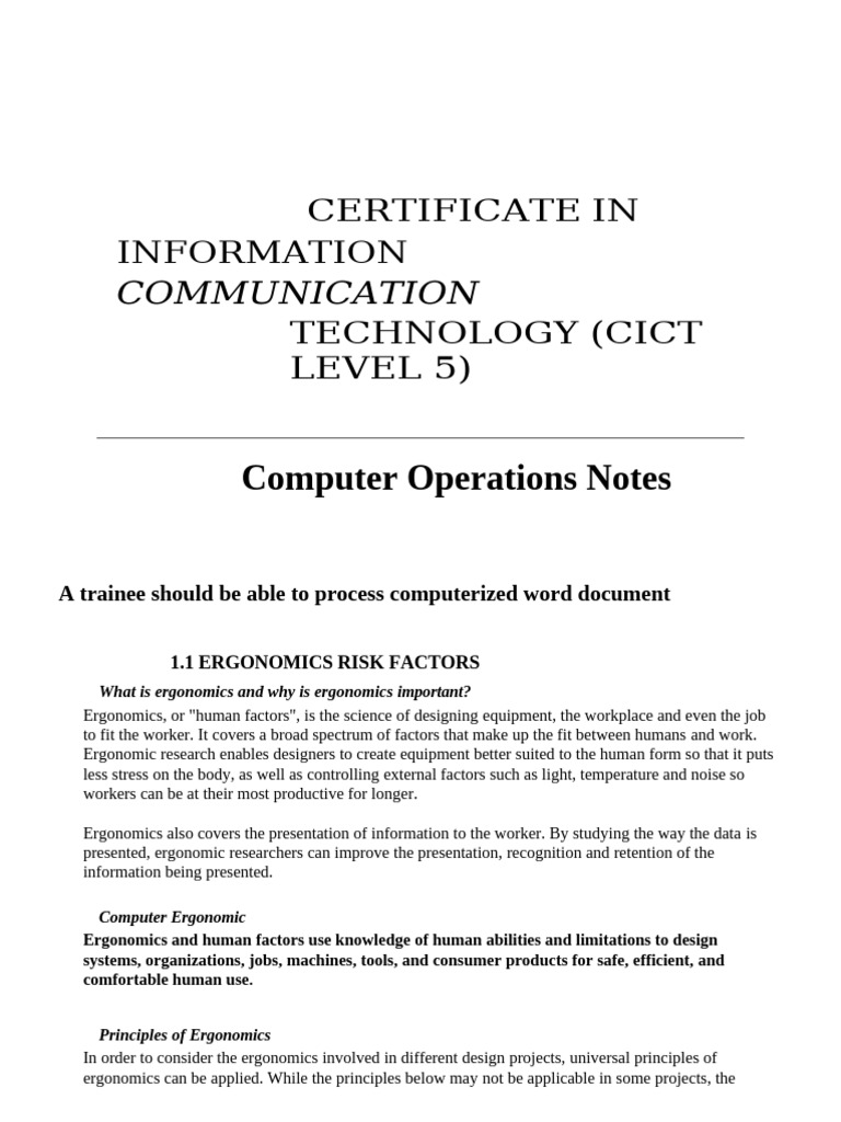 computer operations LEVEL5 | PDF