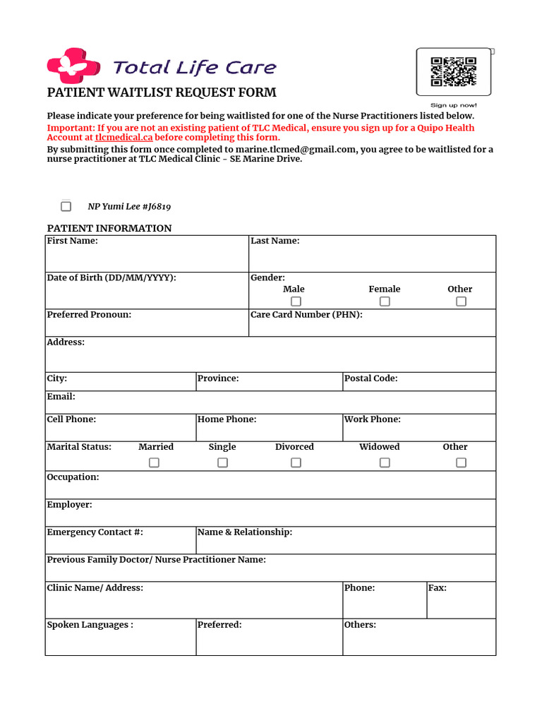 Yumi Waitlist Intake Form | PDF | Allergy | Informed Consent