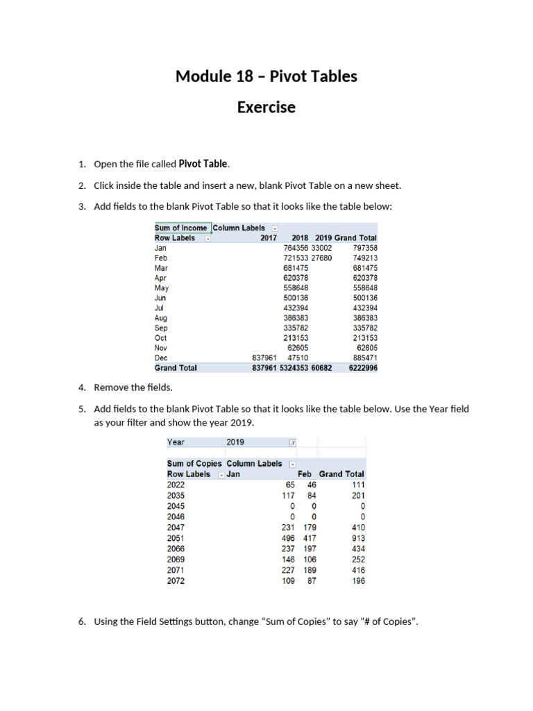 Module 18 -Exercise | PDF