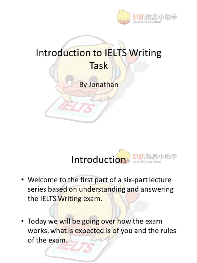 10.11introduction To IELTS Writing Task | PDF