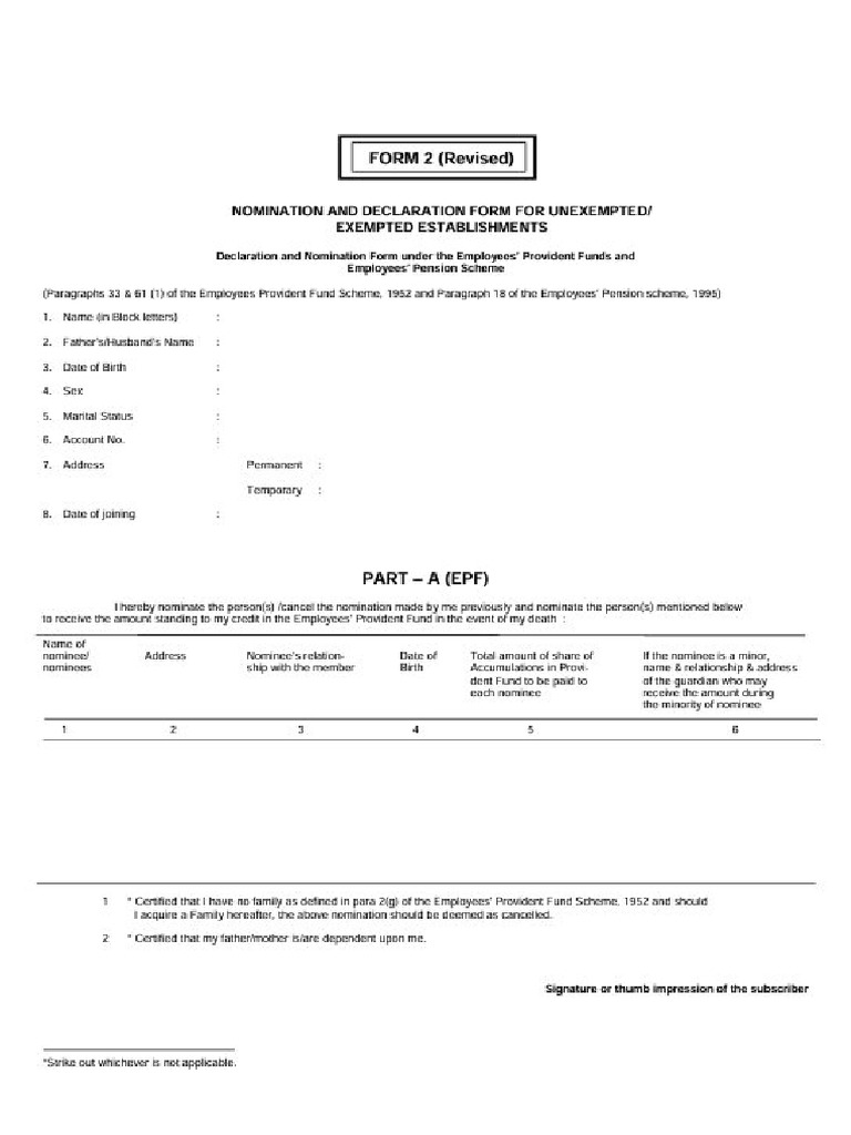 Form 2 (Revised) | PDF