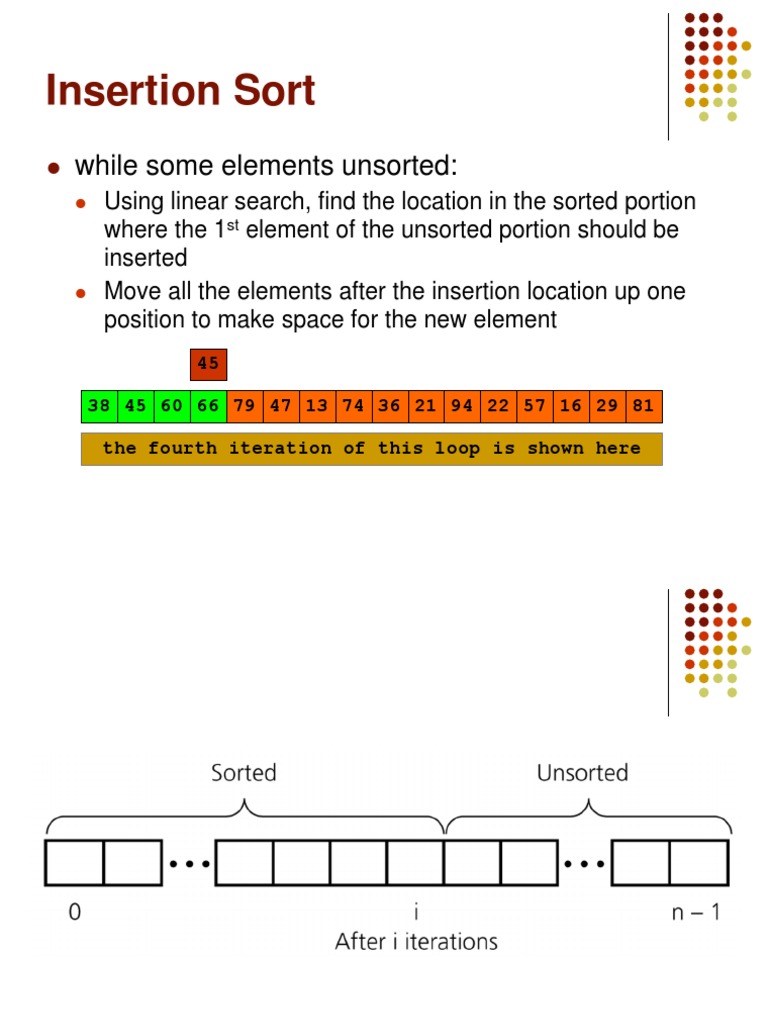 Insertion Sort: While Some Elements Unsorted | PDF | Algorithms ...