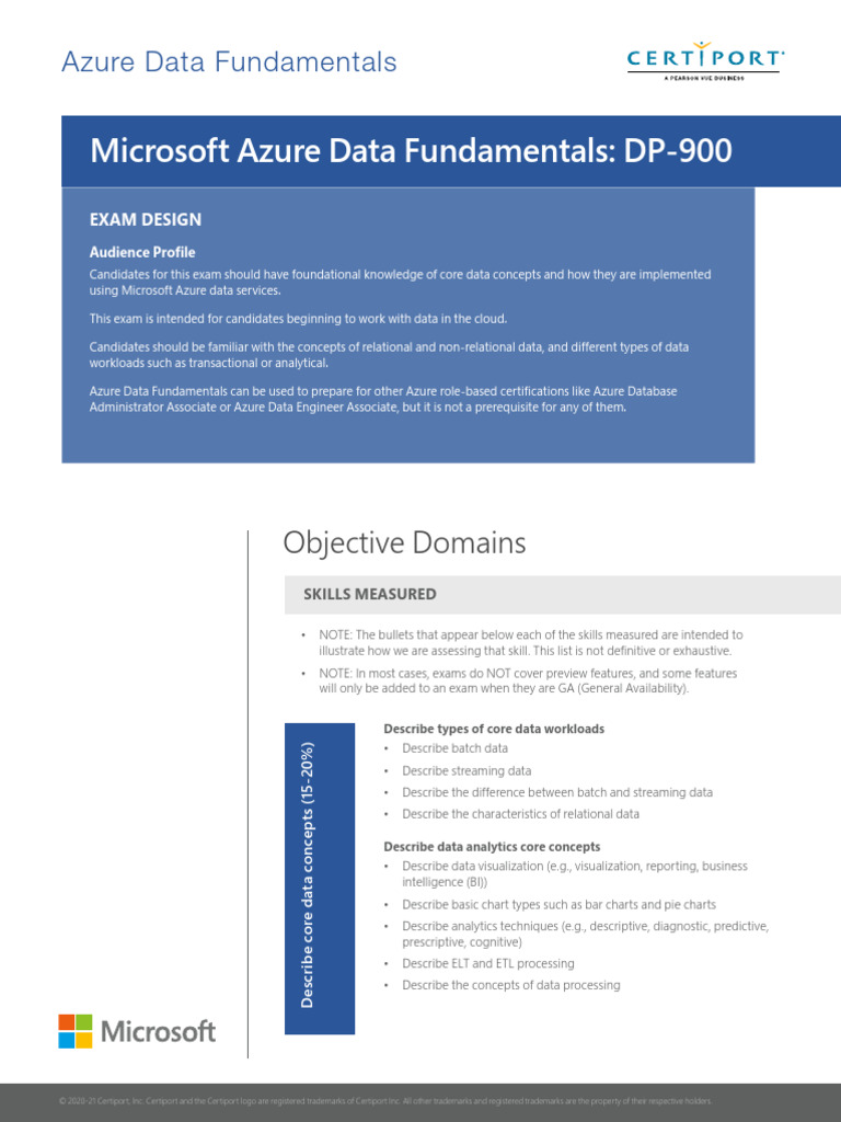 Mtc Od Azure Data Dp 900 0121 | PDF | Databases | Microsoft Azure