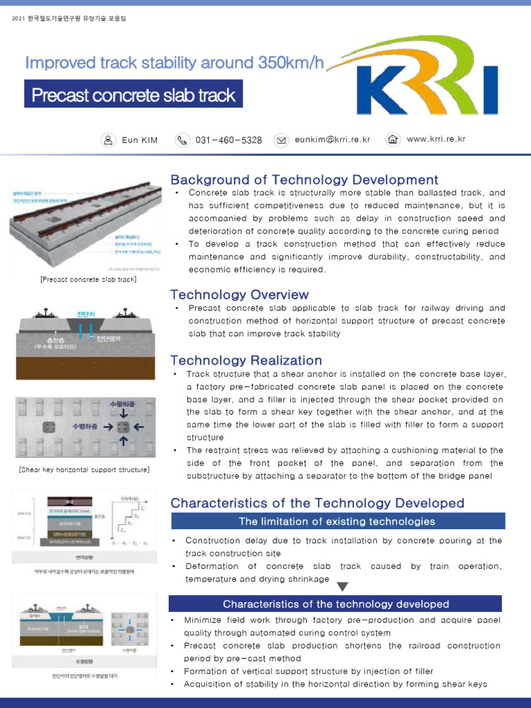 Precast Concrete Slab Track | PDF | Concrete | Precast Concrete