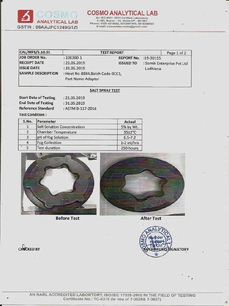 19e300 SST Test Report | PDF