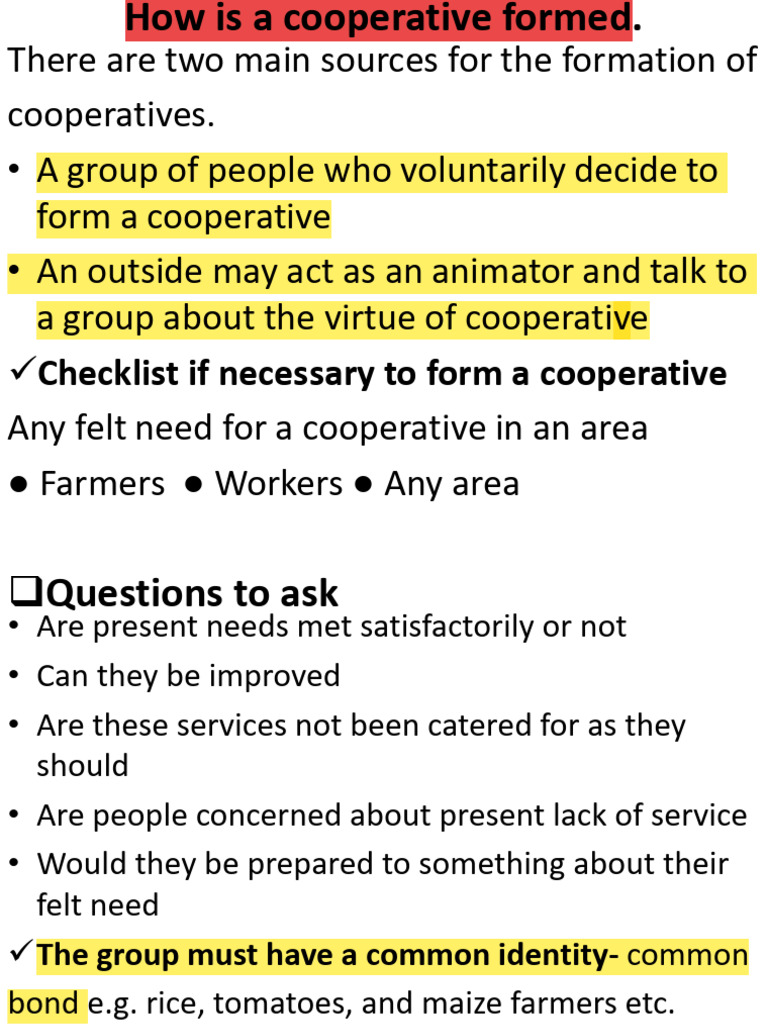 Lecture 8 - HOW Cooperatives Are Formed and Managed(2) | PDF | Agriculture