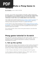 Create a Ping Pong Game in Scratch | PDF