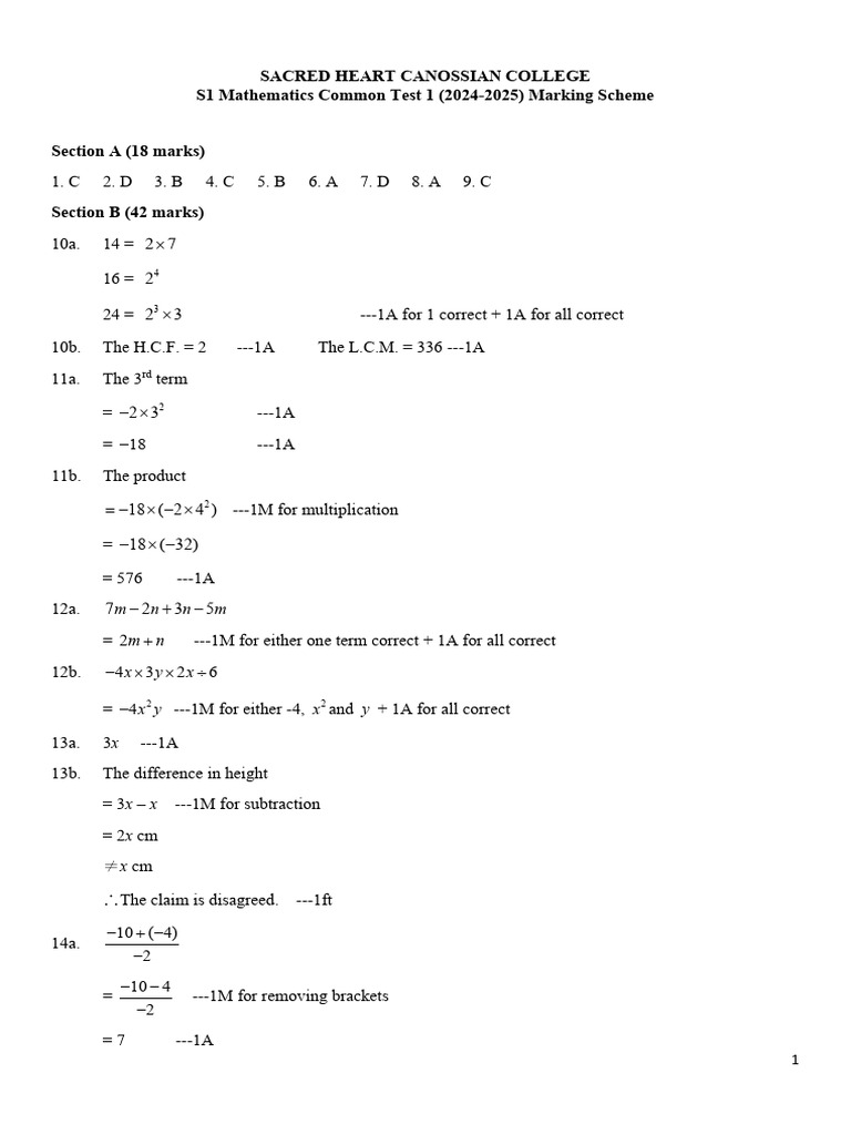 Math_24-25_S1_CT1_sol | PDF | Subtraction | Arithmetic