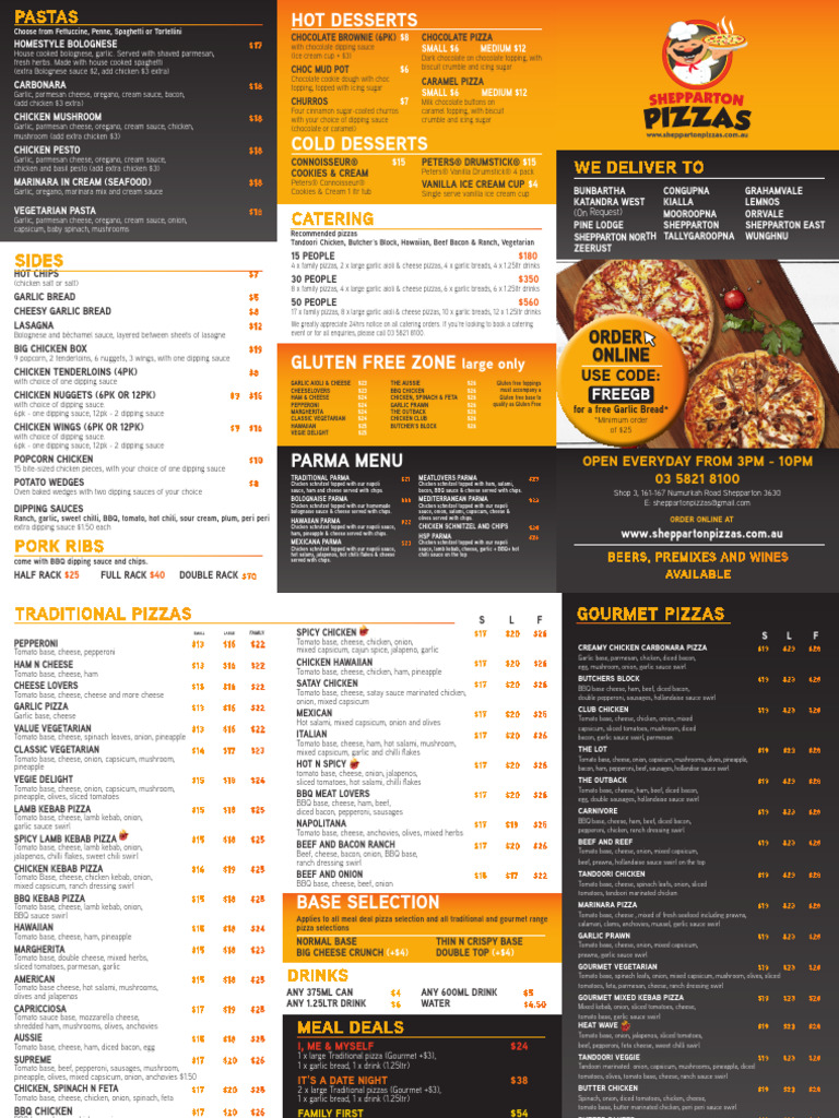 New A4 To DL Pizza Menus | PDF | Pizza | Sausage