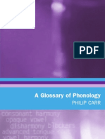  a Glossary of Phonology