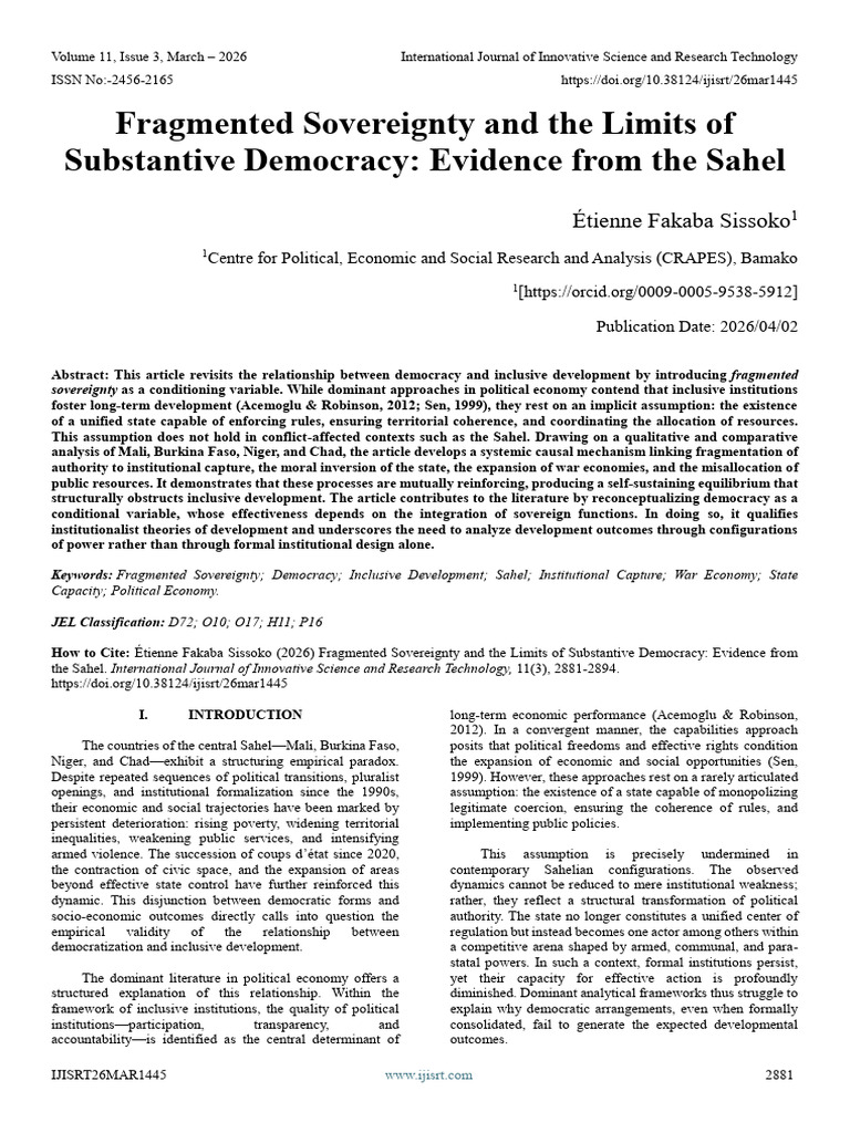 Fragmented Sovereignty and the Limits of Substantive Democracy ...