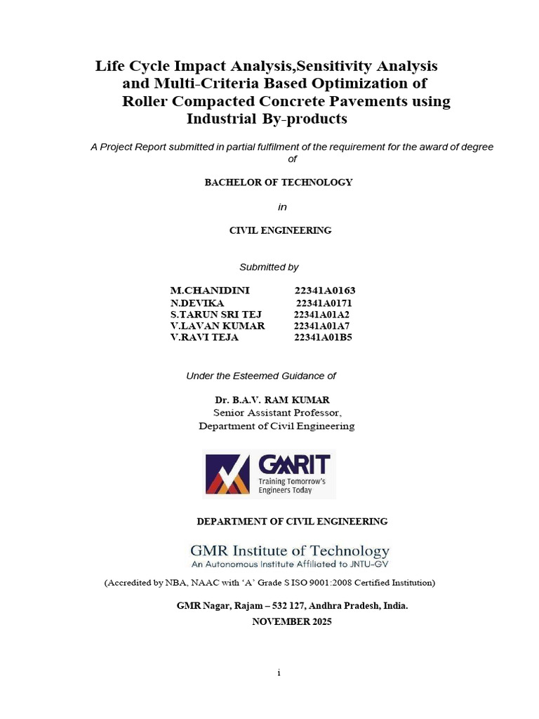 Batch 8 Final Report | PDF | Life Cycle Assessment | Road Surface