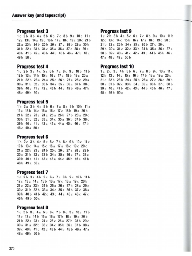 Progress Test - TB | PDF