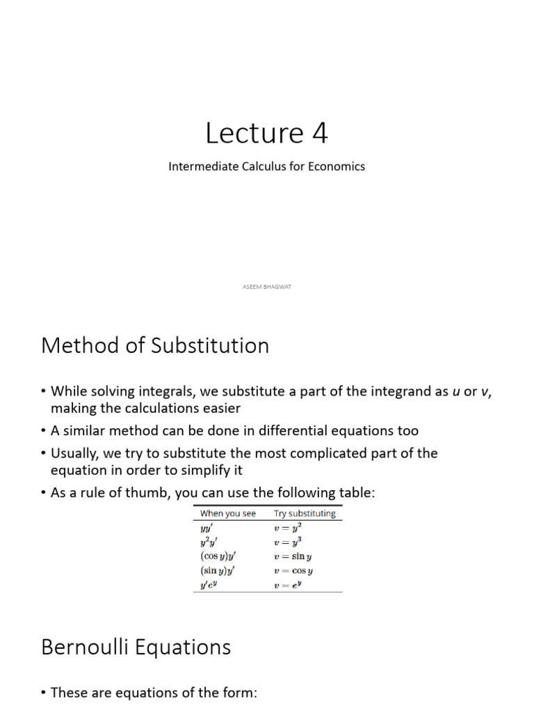 Lecture 4 | PDF