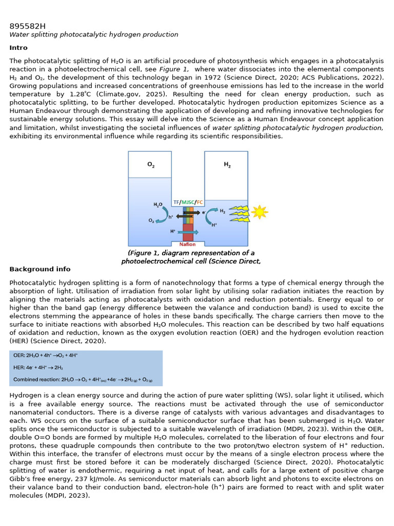 895582H-2CHEM20-AT1-Water Splitting Photocatalytic Hydrogen Production ...